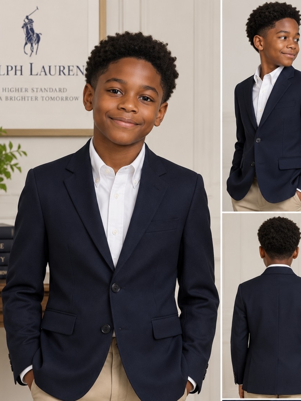 Ralph Lauren Navy Boys' Two-Button Blazer